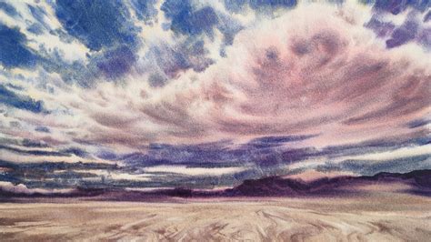 C Mo Pintar Nubes Con Volumen Paisaje En Acuarela Watercolor