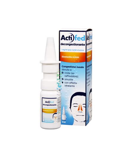 Actifed Decongestionante 1 Mgml Spray Nasale Rinite 10 Ml