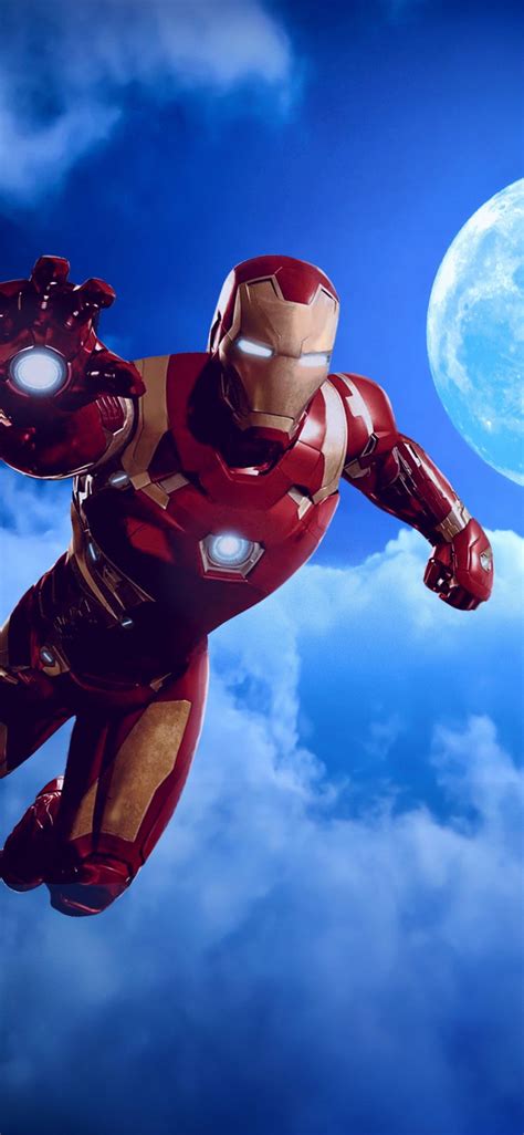 Avengers Age Of Ultron Iron Man Flight Clouds 1125x2436 Wallpaper Avengers Age Of Ultron