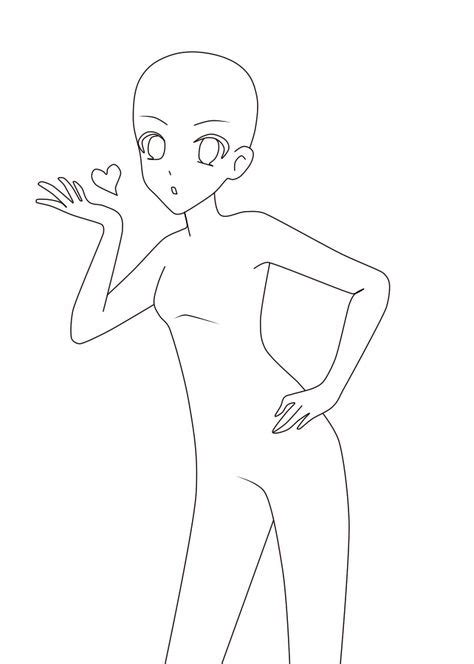 Body Outline Drawing Female Anime Outline Body Drawing Female Anime