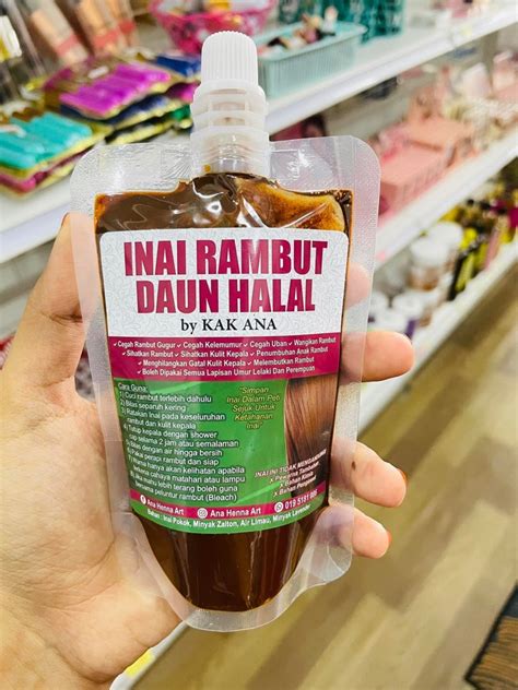 INAI RAMBUT DAUN HALAL ANA Beauty Personal Care Hair On Carousell