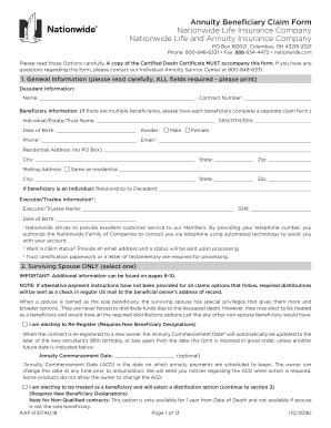 2018 Form Nationwide AAF 0107AO Fill Online Printable Fillable Blank