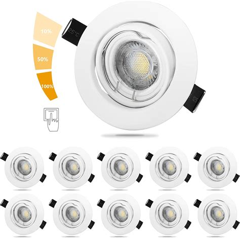 Unikcst Er Set Dimmbar Led Einbaustrahler V Ultra Flach