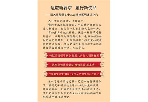 适应新要求 履行新使命——深入贯彻落实十九大精神系列述评之六