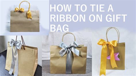 How To Tie A Gift Bag How To Tie A Ribbon On Gift Bag Closegiftbag