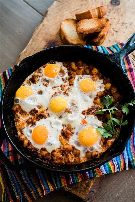 Baked Eggs With Chorizo And Potatoes Recipe Chorizo And Potato