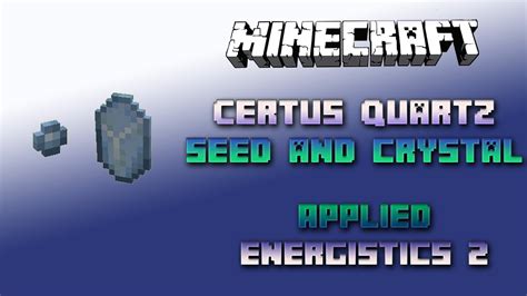 Certus Quartz Seed Certus Quartz Crystal Minecraft Applied