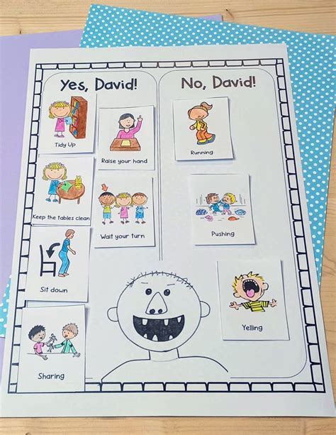 David Goes To School Printable | Beginning of school, Preschool ...