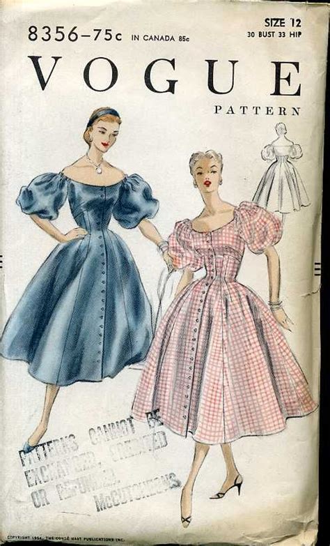 Vintage Vogue Sewing Pattern Evening Dress B R For Sale