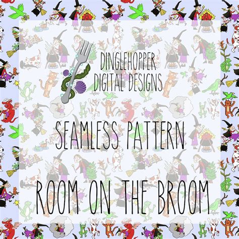 Room on the Broom Seamless Witch Seamless Room on the Broom - Etsy