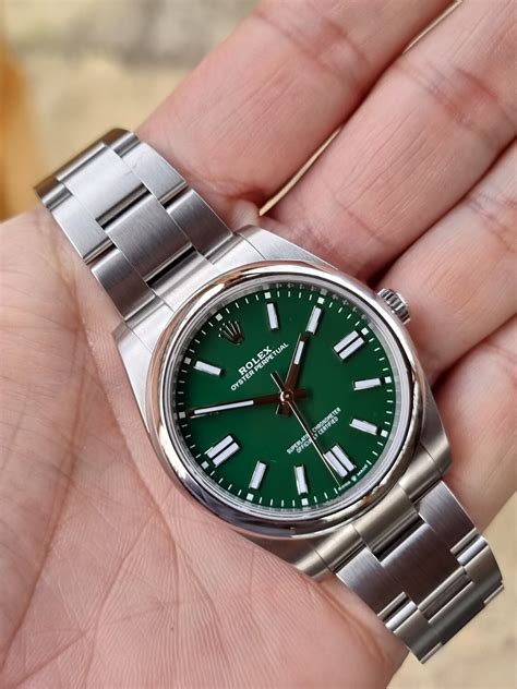 Rolex Oyster Perpetual 41 124300 Green Dial 2022 New And Unworn