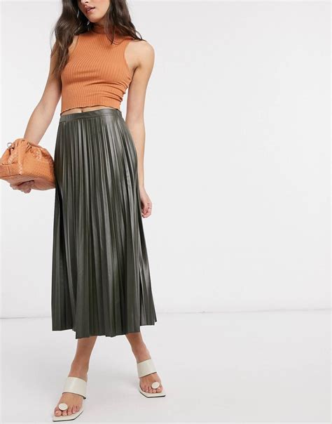 Leather Pleated Skirt Pleated Midi Skirt Asos Fall Capsule Autumn Winter Fashion Latest