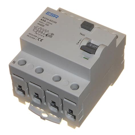 Ma Rcd Rccb Trip Switch Pole Din Rail Three Phase Volt