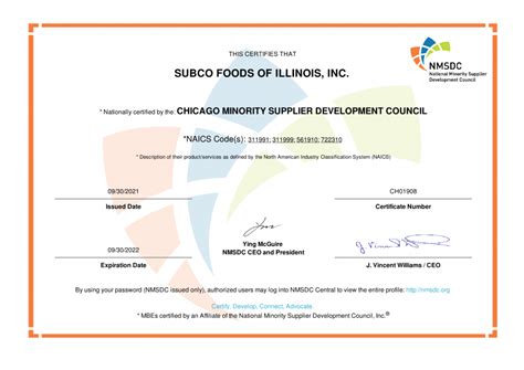 Certifications Subco Foods