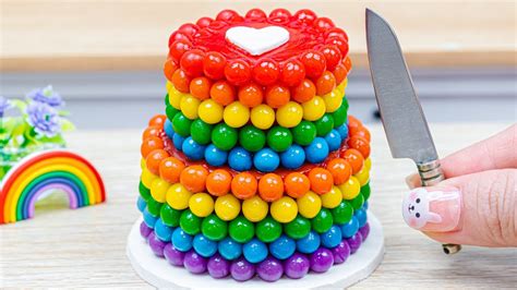 Amazing Beautiful Miniature Colorful Cake 🌈 Miniature Rainbow Chocolate Cake Decorating Ideas