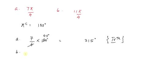 Solveddetermine The Quadrant In Which Each Angle Lies The Angle