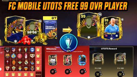 FCMOBILE UTOTS 2X 99 OVR PLAYER FREE UCL FINAL REWARDS 95 OVR