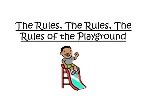 Preschool Playground Rules