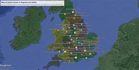 Maps & Contact Details of Police Forces in England and Wales - Donoghue Solicitors