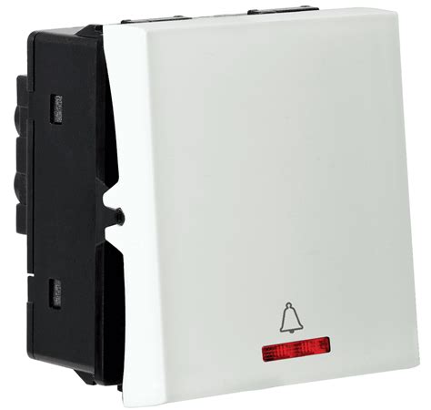 Havells Athena Moderna Switches 10 A Mega Bell Push Indicator White