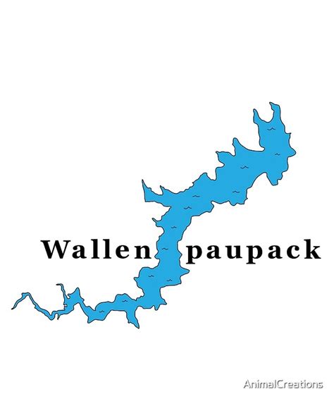 "Lake Wallenpaupack Pennsylvania map" by AnimalCreations | Redbubble