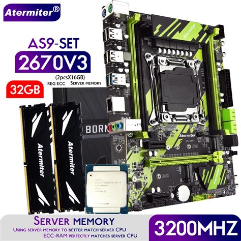 Kit Atermiter X99 AS9 Placa M E Conjunto Xeon E5 2670 V3