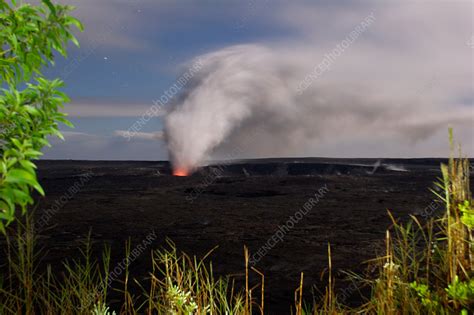 Ash and Steam Eruption at Kilauea Volcano - Stock Image - C001/6888 ...