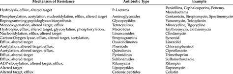 The Mechanisms Of Antibiotic Resistance Download Scientific Diagram