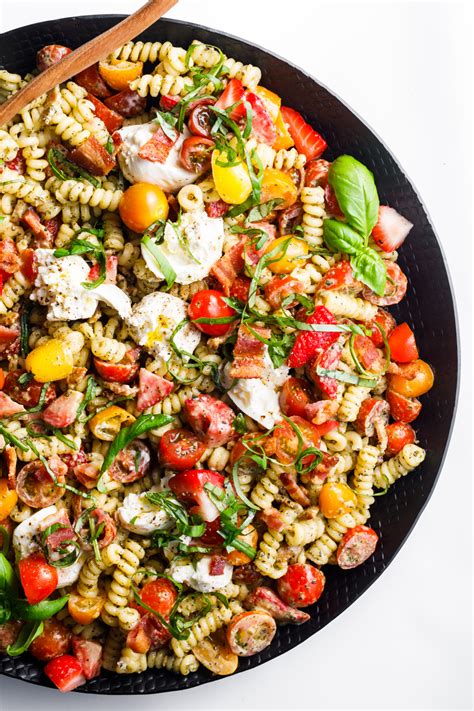 Creamy Caprese Pasta Salad Reluctant Entertainer