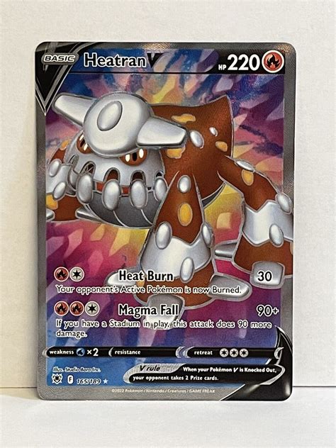 Heatran V Ultra Rare Full Art Astral Radiance Pok Mon Card Mint