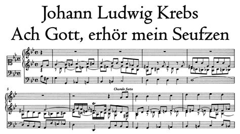 Krebs Ach Gott erhör mein Seufzen Trost organ 1730