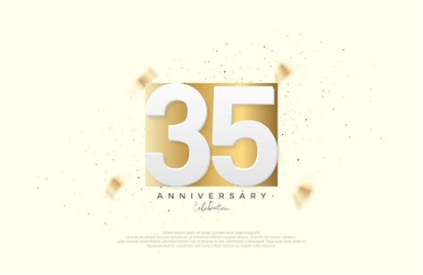 Premium Vector 35th Anniversary Celebration With Numbers On Elegant