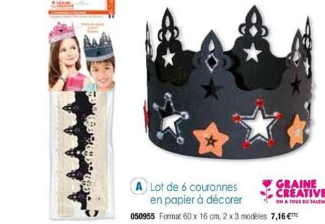 Promo Lot De Couronnes En Papier D Corer Graine Cr Ative Chez