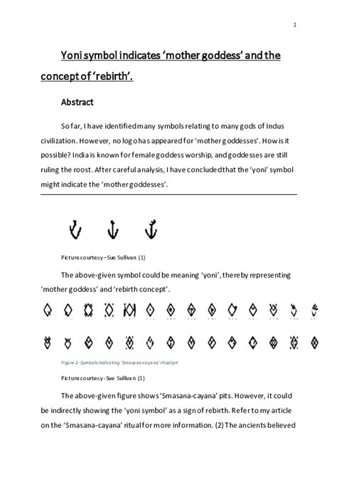 (PDF) Yoni symbol indicates 'mother goddess' and concept of 'rebirth'