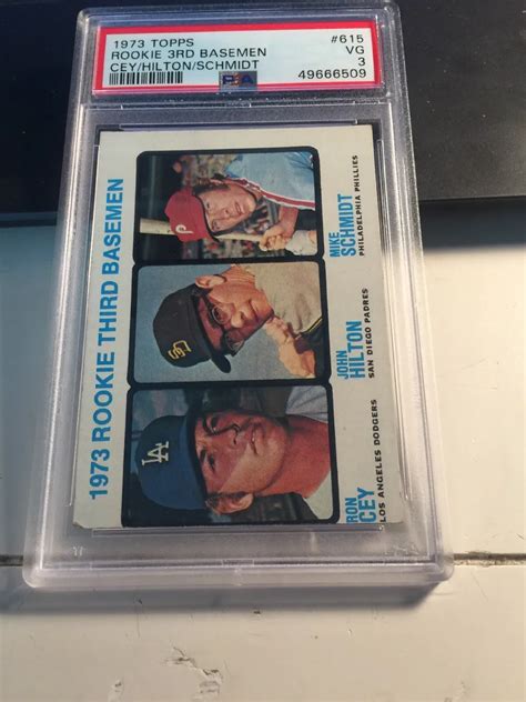 Topps Rookie Third Basemen Ron Cey Mike Schmidt John Hilton Psa