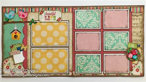 8x8 Scrapbook Layouts Templates Single Page Layouts G