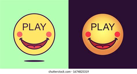 Emoji Face Icon Phrase Play Gaming Stock Vector (Royalty Free ...