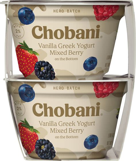 Chobani Yogurt Greek Low Fat Vanilla Greek Yogurt Mixed Berry Value