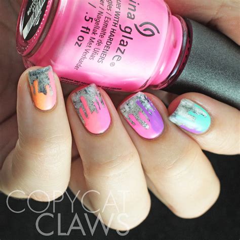 Copycat Claws The Digit Al Dozen Does Neon Day Neon Paint Drips