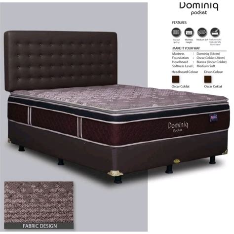 Jual Springbed Central Dominiq Pocket Springs Pilowtop On Plushtop