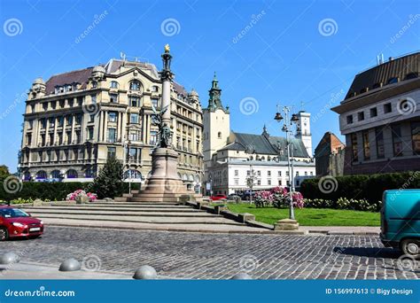 Monument To Adam Mickiewicz At Catholic Church Of St Anne And Catholic