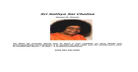 Sri Sathya Sai Chalisa Sathya Sai Chalisapdf