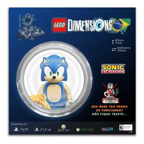 Tag Sonic Lego Dimensions compatível 71244 Level Pack MercadoLivre