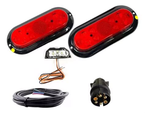 Kit El Trico Carretinha Reboque Lanterna Led Prova D Gua