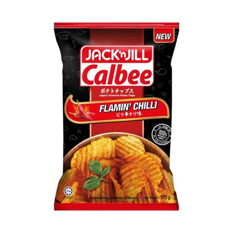 JACK N JILL Calbee Flamin Chili Smoky BBQ Classic Salted Potato Chips