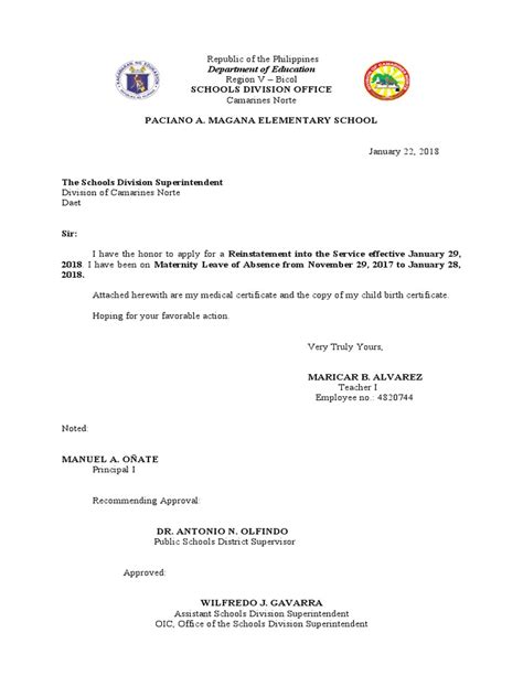 Reinstatement Letter Pdf