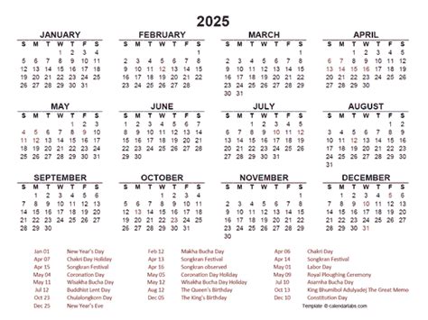 Thailand School Calendar 2025 2025 Printable Felicity Hodges