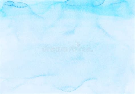 Pintura De Fundo Azul Ciano E Branco Claro Aquarela Manchas Azuis