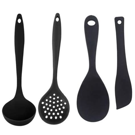 Kit Pe As Utensilios Colher Concha Escumadeira Espatula Silicone