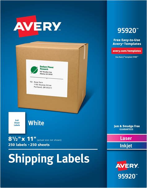 Amazon Avery Shipping Labels With Trueblock Technology